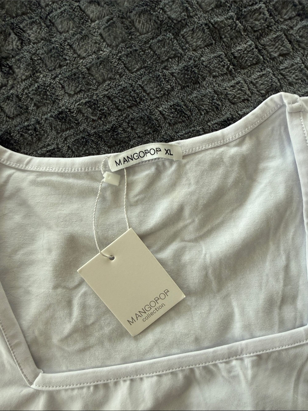 Square Neck White Short Sleeve Bodysuit - Women - Picture 2 of 5